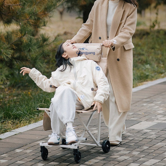 Folding Wheelchair Lightweight Outdoor Folding Dolly For Travel