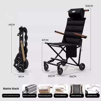 Folding Wheelchair Lightweight Outdoor Folding Dolly For Travel
