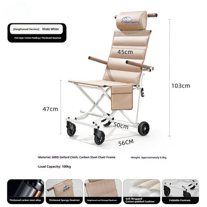 Folding Wheelchair Lightweight Outdoor Folding Dolly For Travel