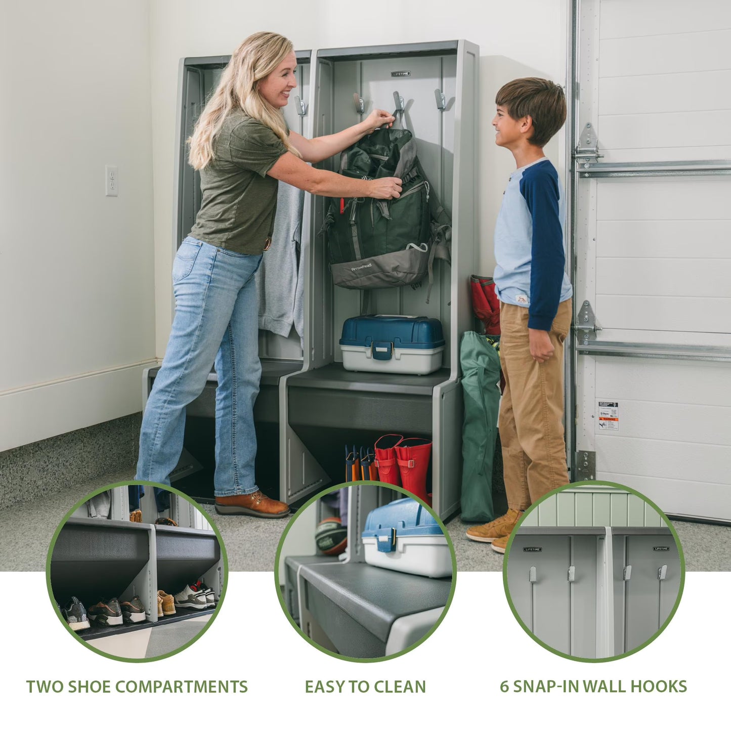 🔥 Heavy-Duty Garage Storage Locker – Freestanding Polyethylene Storage Cabinet