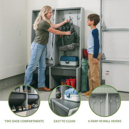 🔥 Heavy-Duty Garage Storage Locker – Freestanding Polyethylene Storage Cabinet
