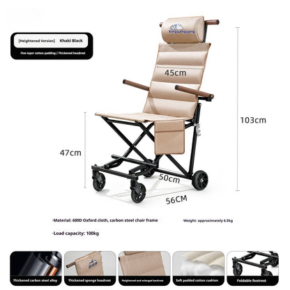 Folding Wheelchair Lightweight Outdoor Folding Dolly For Travel