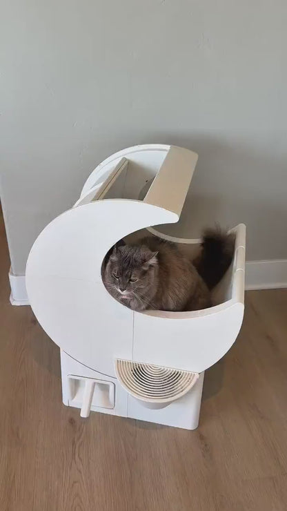 Moonbox™ Self-Cleaning Cat Litter Box – No Scooping, No Electricity Required